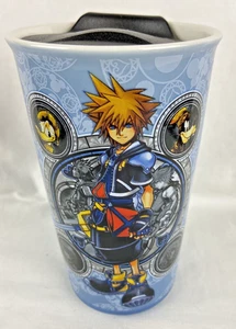 Silber Buffalo Kingdom Herzen Kreise Keramik Reisebecher mit Deckel 10 oz - Bild 1 von 9