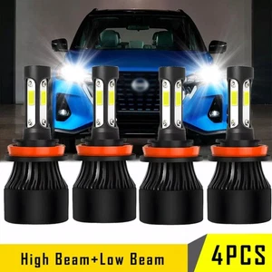 For Nissan Kicks 2017-2020 4PC LED Headlight Bulbs High+Low Beam Combo Kit 6000K - Picture 1 of 8