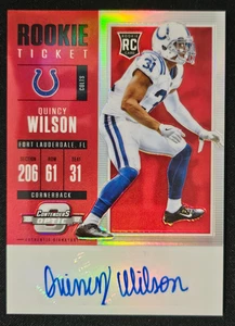 Quincy Wilson 2017 Panini Contenders Optic Rookie Ticket Auto Red /75 #150 Colts - Picture 1 of 2