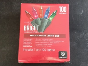 4PK Indoor/Outdoor Multi-Color 100 Light Set String Lights. - Picture 1 of 2