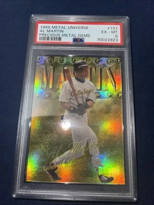 1999 AL MARTIN Fleer Metal Universe Precious Metal Gems PMG  #151 # /50 PSA 6 - Image 1 of 2