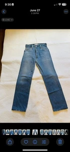 Re/Done Levi’s Womens Sz 25 Medium Wash Distressed Ultra High Rise Wide $529 - Picture 1 of 4