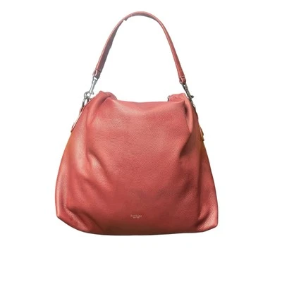 BOTKIER  Red Pebbled Leather Bucket Hobo Women's Shoulder Bag Port Retail $298 - Image 1 of 4