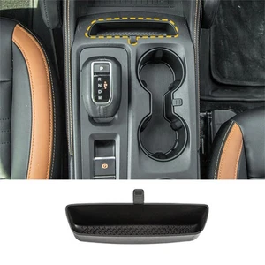 Black Central Control Slot Pad Storage Box Trim For Ford Ranger 2023+Accessories - Picture 1 of 4