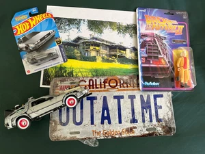 doc brown reaktion figur und nummernschild zurück in die zukunft west delorean - Bild 1 von 8