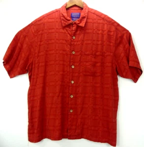 Pendleton Orange Bamboo Shirt Men's XL Button Down Textured - Picture 1 of 7