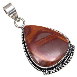 Pendant Designer Jasper Gemstone Gift For Her Silver Jewelry 1.75" - Picture 1 of 7