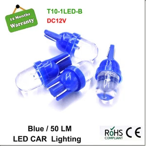 4 x T10 168 194 501 W5W Blue Car 1 Smd LED Wedge Side Light Bulb Lamp DC 12V - Imagen 1 de 6