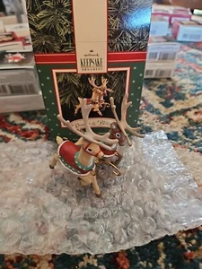 Hallmark Ornament Santa & His Reindeer Collection Doner & Blitzen 4 th of 5 - Picture 1 of 4
