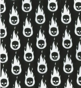 Skull Hallowee Polycotton Fabric Crafts Material Costume Clothing - Picture 1 of 3