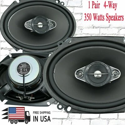 PIONEER TS-A6880F 6" x 8" 4-WAY 350W CAR AUDIO COAXIAL SPEAKERS (PAIR) 6x8-INCH - Image 1 of 4