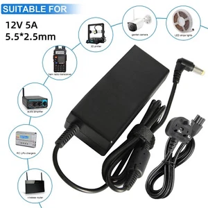 12V 5A  ADAPTER For HP ACER LCD ADI Monitor AG Neovo AOC BENQ CTX Hitachi Sampo - Picture 1 of 11