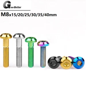 M8 Titanium Bolt Screw Truss Button Head 15 20 25 30 35 40mm For Bike Motorcycle - Picture 1 of 7