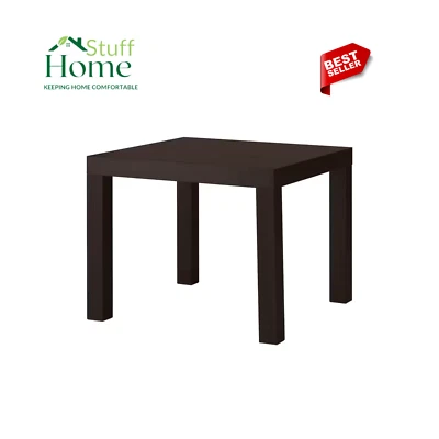 BROWN IKEA Lack Small Side Table Bedroom Hallway Drink Tea Coffee Home Office 55x55cm