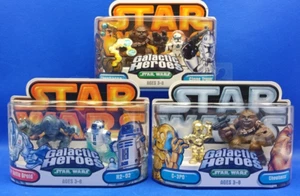 BNIP Star Wars Galactic Heroes R2-D2 C-3PO Chewbacca Stormtrooper & Battle Droid - Picture 1 of 5