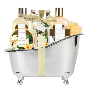SPA LUXETIQUE Bade Geschenkset Damen – 8-tlg. Vanille Spa Set mit Wanne - Bild 1 von 19