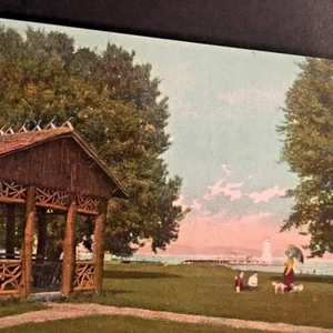 Postcard Early View of Light House Point, Lake Chatuauqua, NY Y9 - Picture 1 of 3