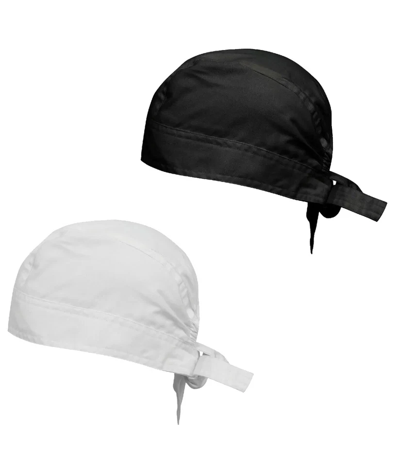 Unisex Chef Bandana Hat Head Cover Uniform Kitchen Working Food Service Caps - Image 1 of 1