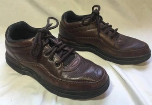 Rockport Men's Brown tie Loafers 501383 comfort Shoes 7M Eur 40 - Picture 1 of 9