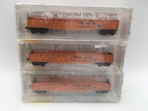 N SCALE DRGW DENVER RIO GRANDE WESTERN 46042 Gondola Set - WRAPPER HAS HOLES - Picture 1 of 8