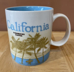 Starbucks Coffee California Mug 2012 Redwood Forest Palm Trees Surfer Beach - Picture 1 of 13