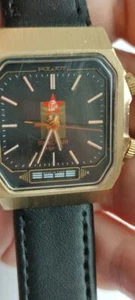 Vintage watch Baikonur / Russian Canaveral rare b-z-z-z alarm watch gilded 1980s - Picture 1 of 8