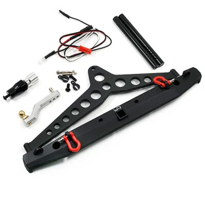 Yeah Racing Alum Alloy Rear Bumper w/ LED Light Tire Mount: SCX10 II / TRX-4 - Image 1 of 2