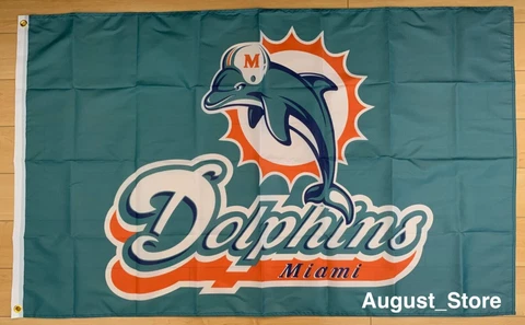 Retro Miami Dolphins 3x5 ft Flag NFL Banner Cover