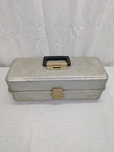 Vintage UMCO 175 A5 3-Tray Aluminum Tackle Box with Misc Fishing Items See Pics - Picture 1 of 12
