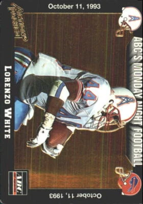 1993 Action Packed Monday Night Football #22 Lorenzo White - NM-MT - Image 1 of 2