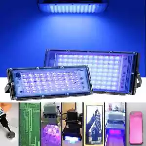 50W 100W 200W 300W UV Kleber Härtung 365nm 395nm 405nm LED Flutlicht Lampe Öltinte - Bild 1 von 10