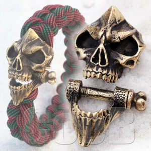CooB EDC Buckle Shackle Lock Paracord Bracelet Bead Beads Buckles JOKER SKULL - Picture 1 of 11