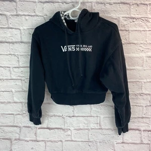 Vans Cropped Pullover Hoodie Womens Teens Strait Out Turvy Drawstring Size Small - Picture 1 of 12