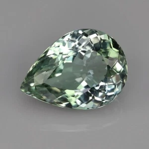 8.27 carats flawless baby green natural tourmaline pear nigeria 20090069 - Picture 1 of 5