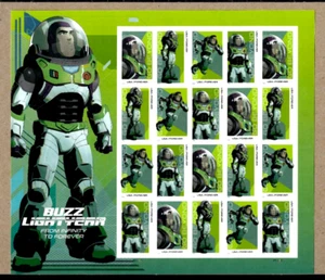 BUZZ LIGHTYEAR US #5709-5712 FROM INFINIY TO BEYOND 2022 MXF FOREVER STAMP SHEET - Picture 1 of 2