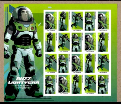 US #5709-5712 BUZZ LIGHTYEAR FROM INFINIY TO BEYOND 2022 MXF FOREVER STAMP SHEET - Image 1 of 2