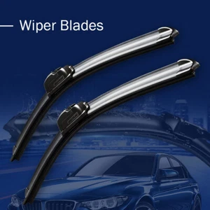 Windshield Wiper Blades 20" & 20" INCH Bracketless J-HOOK OEM QUALITY Car Front - Picture 1 of 12