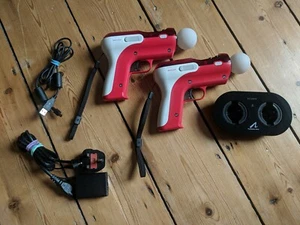 X2 Sony PlayStation Move Motion Controller Guns Charger Bundle PS3 PS4 - Picture 1 of 1