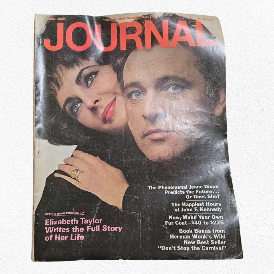 1965 Vintage Ladies Home Journal Elizabeth Taylor Cover Volume 82 Number 11 - Image 1 of 4