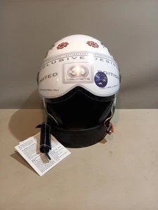 Casco de moto NZI Vintage II Evo, color crema, talla S#235. - Imagen 1 de 6