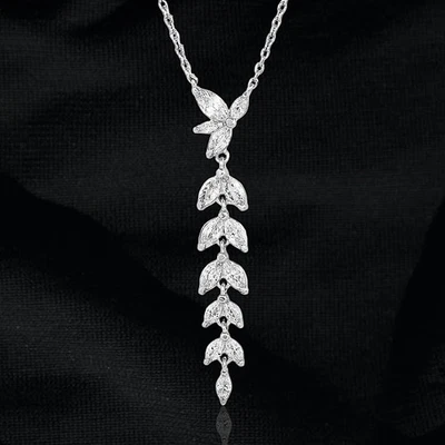 Montana Silversmiths Woodbine Falls CZ Crystal Necklace - Retail $50 - New! - Image 1 of 4
