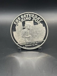 Saturday Evening Post Redhead Loves Hatty 2 Troy Oz .999 Fine Silver Round Coin - Picture 1 of 2