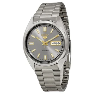 Seiko 5 Automatic Grey Dial Silver Tone Stainless Steel Men's Watch SNXS75 SD - Picture 1 of 1