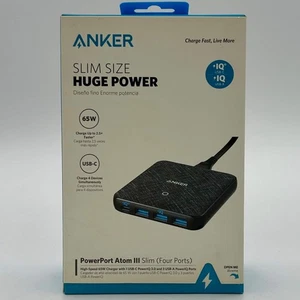 New Anker PowerPort Atom III Slim High Speed 65W Charger - Picture 1 of 2