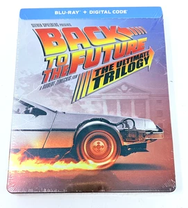 SEALED Back To The Future The Ultimate Trilogy Complete Bluray Steelbook + Code - Imagen 1 de 3