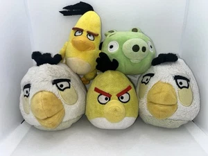 Peluche Angry Birds x5 paquete juguete suave niños. Pájaro amarillo tiene botón de sonido - Imagen 1 de 18