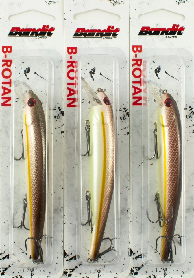 (LOT OF 3) BANDIT B-ROTAN 4.6" 1/2OZ BDTBRTNB72 BABY CARP I3227 - Image 1 of 2