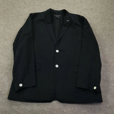 rag & bone Blazer Sport Coat Mens 44 Black Cotton Linen Two Button Made in USA - Image 1 of 4