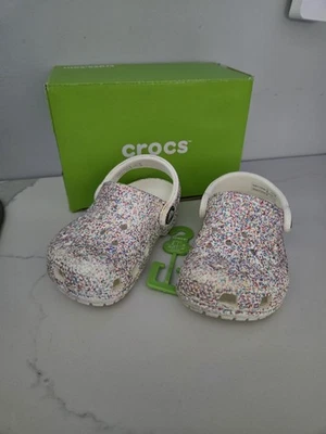 Классические блестящие пляжные игровые сабо Crocs без шнуровки для девочек размер C6 - Изображение 1 из 4