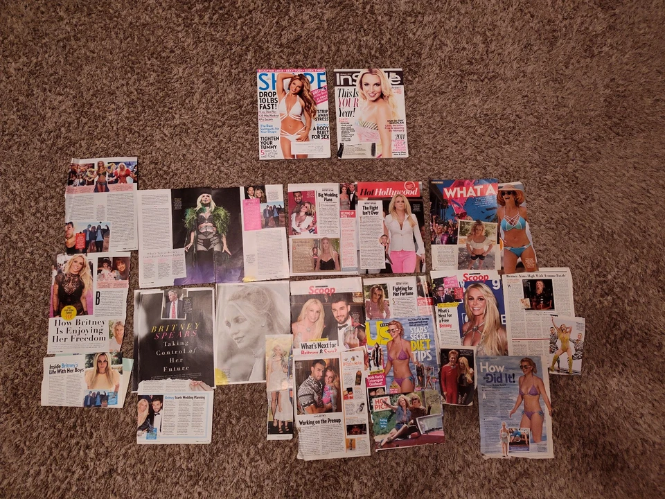 Britney Spears Shape/InStyle Magazines June 2013 Jan 2014 + Clippings 2010s 20s - Image 1 of 4